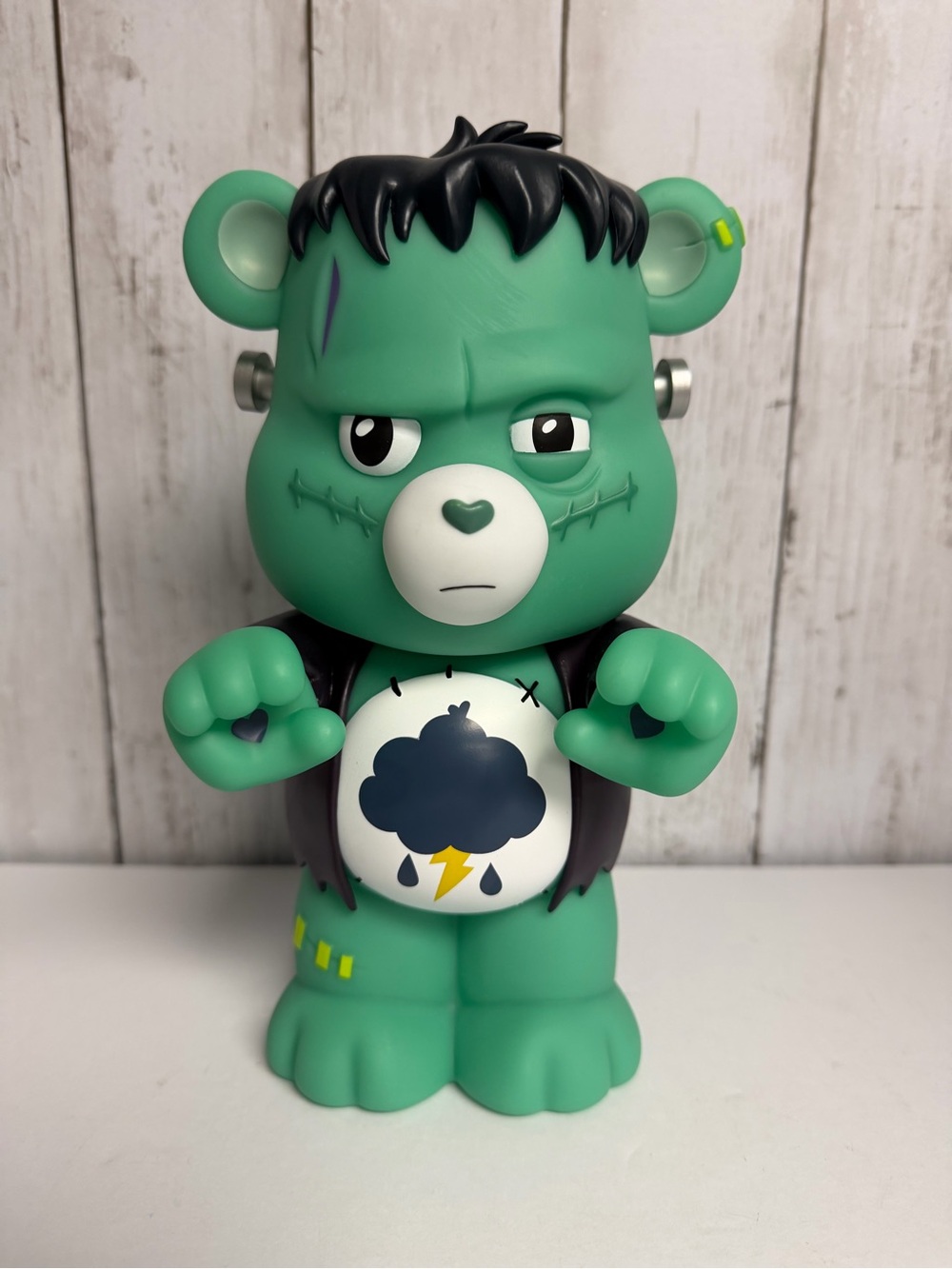 Care Bears x Universal Monsters Grumpy Bear Frankenstein Figural Coin Bank NWT